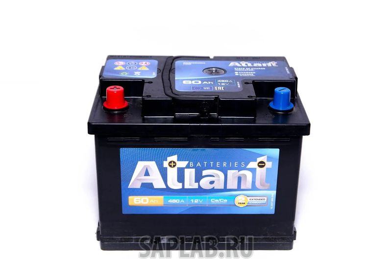 Купить ATLANT 4815156003470 Аккумулятор автомобильный Atlant 60ah R+  (-/+)  12v 500a En  242х175х190 4815156003470