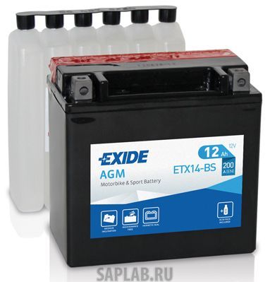 Купить EXIDE ETX14BS Аккумулятор автомобильныйEXIDE ETX14-BS 12 Ач