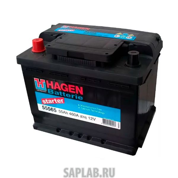 Купить HAGEN_BATTERIE 55565 Аккумуляторная Батарея [12v 55ah 460a B13] HAGEN BATTERIE