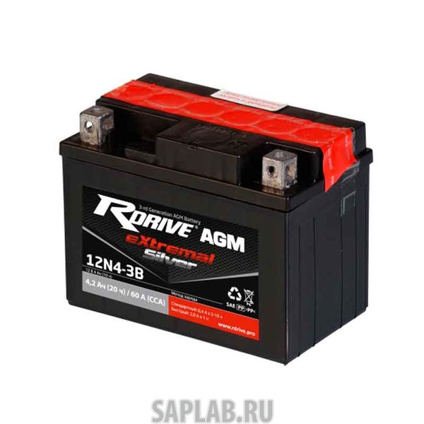 Купить RDRIVE 1662 Аккумулятор автомобильный RDRIVE SILVER 12N4-3B