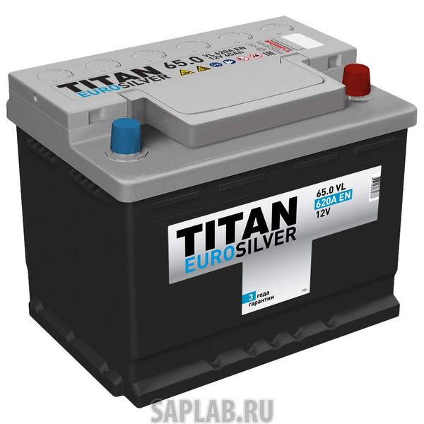 Купить TITAN 4607008884678 Аккумулятор TITAN EUROSILVER 65R 620A 242x175x190