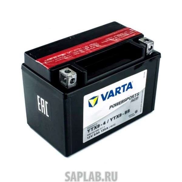 Купить VARTA 508012008 Аккумуляторная Батарея Рус 8ah 135a 152/88/106 Ytx9-Bs Powersports Agm Moto Varta