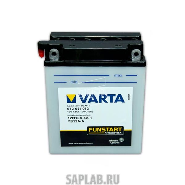 Купить VARTA 512011012 Аккумуляторная Батарея Powersports Freshpack [12v 12ah 160a B00] Varta