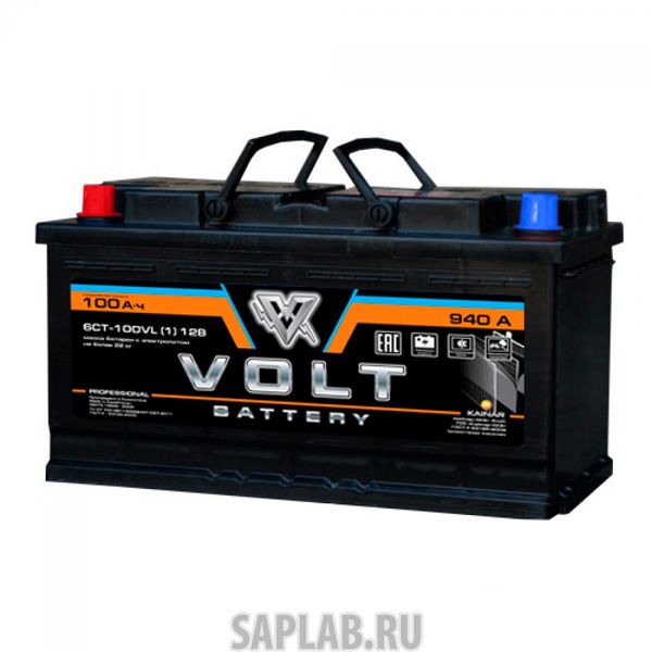 Купить VOLT VL10011 Автомобильный аккумулятор VOLT PRO 6СТ-100VL(1) 100 Ач (A/h) прямая полярность - VL10011