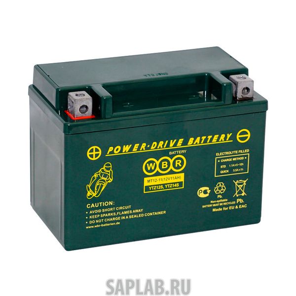 Купить WBR MT1211 Аккумулятор мотоциклетный WBR MT 12-11 YTZ12S, YTZ14S 12V 11Ah AGM