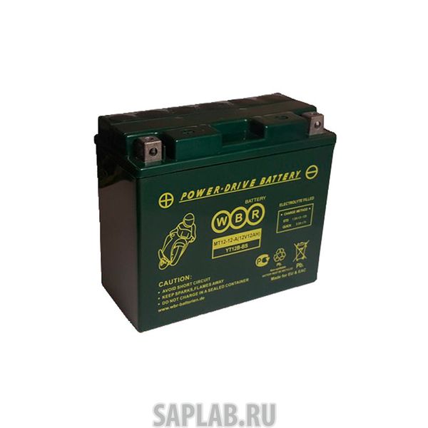 Купить WBR MT1212A Аккумулятор мотоциклетный WBR MT 12-12A YT12B-BS 12V 12Ah AGM(залит и готов к применению)
