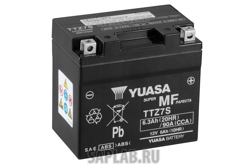 Купить YUASA TTZ7S Аккумулятор Yuasa TTZ7S 12В 6Ач 90CCA 113x70x105 мм Обратная (-+)