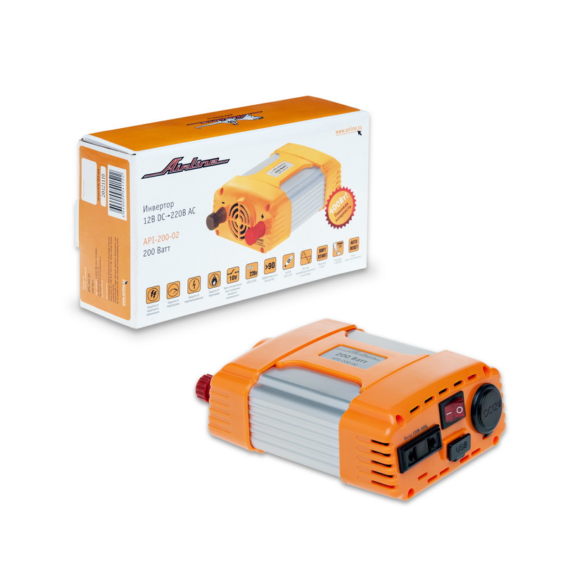 Купить Airline API20002 Инвертор 12В-220В (200Вт)