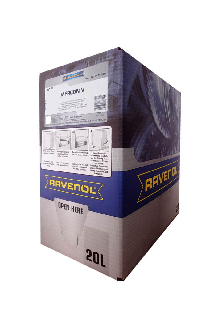 Купить Ravenol 4014835787124 Трансмиссионное масло  ATF Mercon V (20л)