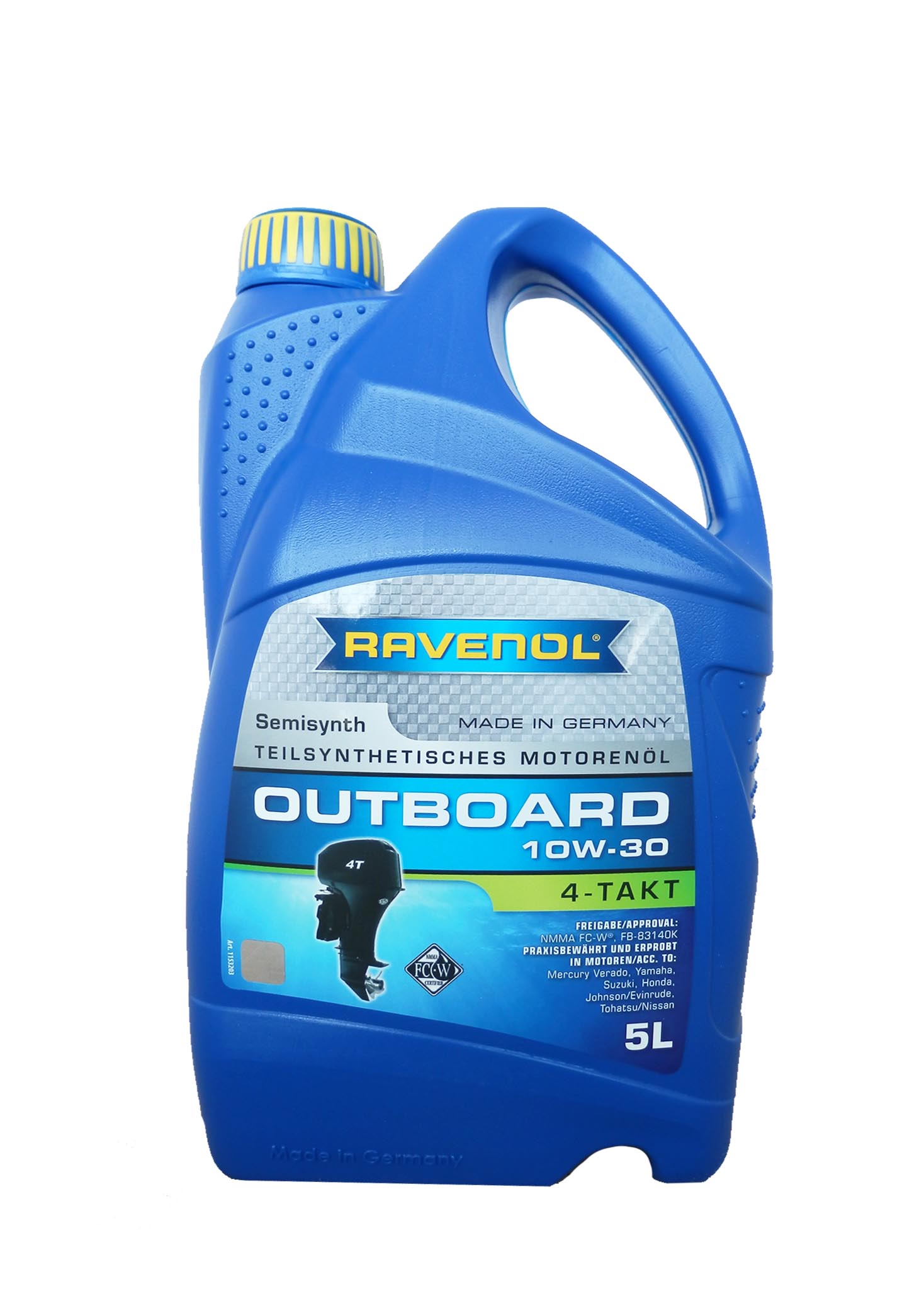 Купить Ravenol 4014835729056 для 4-T лод.моторов Outboardoel 4T SAE 10W-30 (5л) new