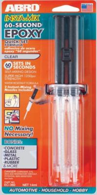 Купить Abro EC360 клей эпоксидный 60 секунд в шприце 14 мл