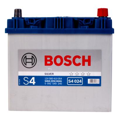 Купить BOSCH 0092S40240 Аккумуляторная Батарея S4 Silver Asia [12v 60ah 540a B00] BOSCH 0092S40240