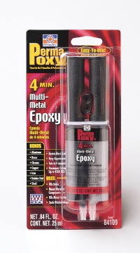 Купить Permatex 84109 Клей Эпоксидный МУЛЬТИ-МЕТАЛЛ (4мин) 25 мл шприц.