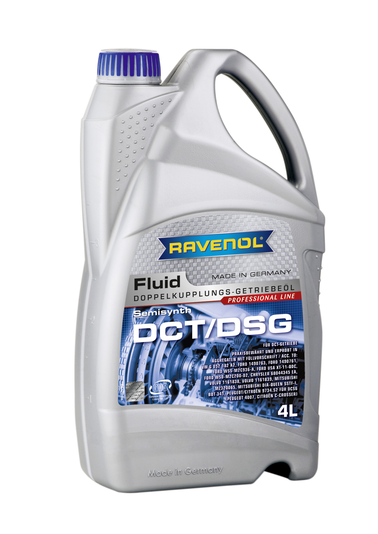Купить Ravenol 4014835718999 Трансмиссионное масло  DCT/DSG Getriebe Fluid (4л) new