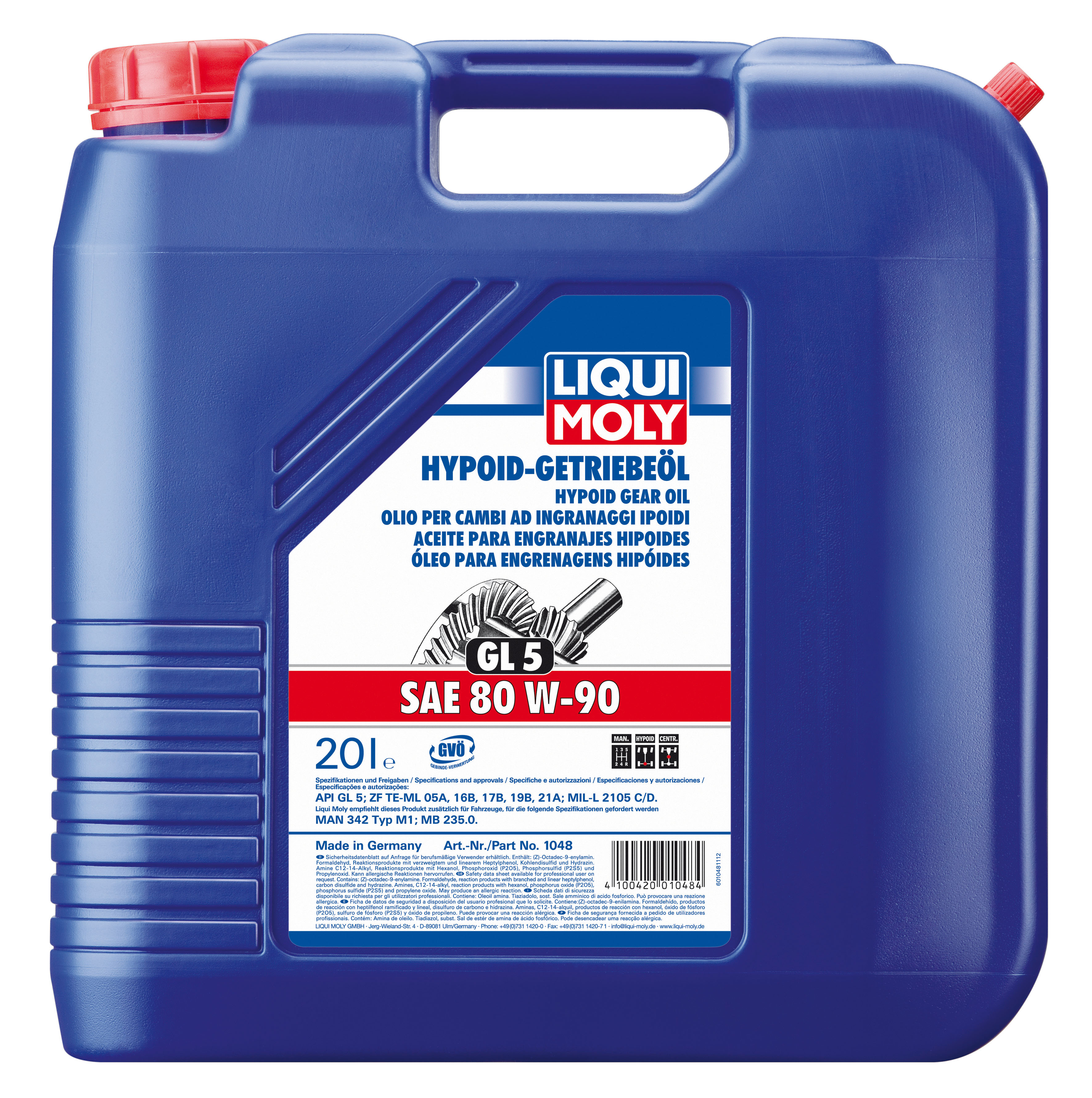Купить Liqui moly 1048 Трансмиссионное масло Hypoid-Getriebeoil SAE 80W-90