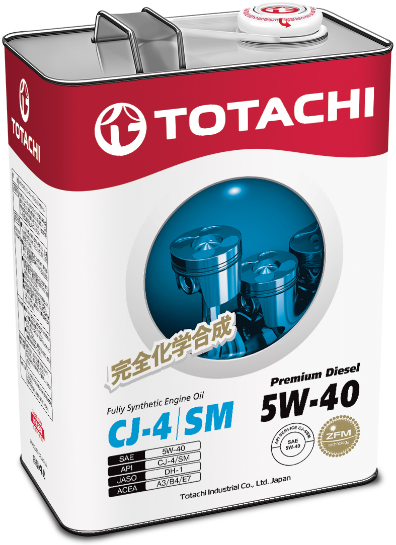 Купить Totachi 4562374690745 Premium Diesel Fully Synthetic CJ-4/SM 5W-40, 4л